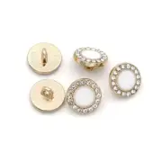 10 Pcs Metal Rhinestones Buttons Shirt Chiffon Shirt Button for Crafts Sewing...