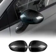 Real Hard Carbon Fiber Side Mirror Cover Caps for Fiat 500 Abarth 595 2012-2023