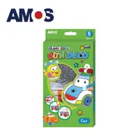 在飛比找momo購物網優惠-【AMOS 阿摩司】韓國原裝 6色交通工具模型版DIY玻璃彩