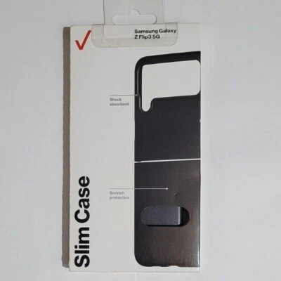 Verizon Slim Sustainable Case for Samsung Galaxy Z Flip3 5G -Eco-friendly, black