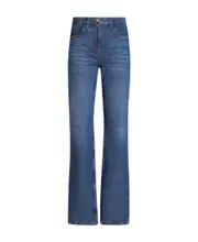 Etro Floral Embroidered Bootcut Jeans 27,28 Blue