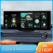 Dash Cams 10.26" 4K Car Dvr Cameras Carplay & Android Auto GPS Navigation Mirror