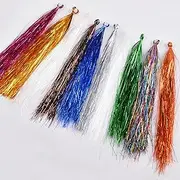Crystal Flash Fly Tying Materials, 10 Packs Multi-Color Flashabou Flat Holographic Mylar Crystal Flash for Making Fly Fishing Lure Flies