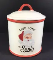Hallmark Save Some For Santa Clause Christmas Cookie Jar Treats Nuts Candy New