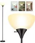 Standing Lamp, Led Floor Lamps for Living Room, Drop-Resistant White Lampshad...