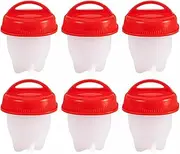 AIMALL 6 PCS Egg Cooker Silicone Steamer Mini Egg Steamer Egg Cooking Cups - 3.54 Inch Cups, Non-Stick, BPA Free, Food Grade Silicone, Leak-Proof Design