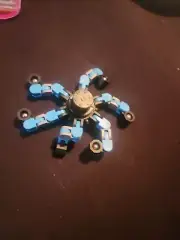 Transformation Spinning Fidget focus Spinner Deformable Robot Gyro Blue