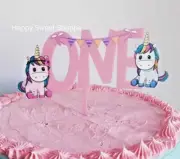 Unicorn One Cake Topper Acrylic