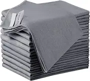 [Puomue] 12 Pack Microfiber Glass Cleaning Cloth, 12 Inch X 16 Inch, Lint Free Quickly Clean Windows, Mirrors, Glasses, Phone Screens, Camera Lenses, Grey