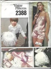 Vogue Sewing Pattern 2388, Lingerie, Size 6 Bust 78, Wedding Accessories, Uncut