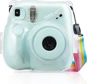 Clear Case for Fujifilm Instax Mini 7+ Instant Film Camera Crystal Hard Cover