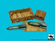 Black Dog 1/32 German Luftwaffe 50kg SC-50 Bombs and Crate Boxes #1 WWII F32126