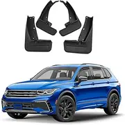 Car Mudguard Mud Flaps for VW Tiguan R-Line 2019-2025 Molded Custom Front and Rear Mudflaps Splash Guards Flares Kit 4-PC Auto Accessories,Send 1 Car Wash Towel
