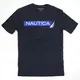 美國百分百【全新真品】Nautica T恤 帆船牌 T-SHIRT 上衣 休閒 短袖 圖案 運動 深藍色 S號 E124