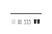 Marlow Curtain Rod Steel Set Extendable Black