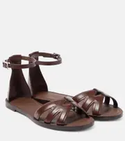 [Max Mara] Max Mara Doublefla leather sandals AU 5.5 beige