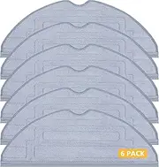 Pack of 6 S8 Pro Ultra Wipes for Roborock Vacuum Cleaner Wipes for S8 Pro Ultra Compatible with VibraRise 2.0, Silver Ion Microfibre Wipes Odour-Repellent Mop
