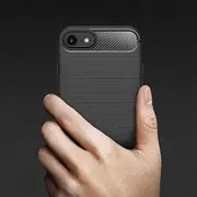For Apple iPhone SE 2022 Case, Rugged Shockproof Heavy Duty Snti Slip Protective Case Cover (Black)