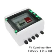 PV Combiner Box DC Circuit Breaker Panel Gland 550V Plastic 15A 1 String