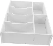 Ciieeo Coin Box with Dividers Cash Coin Trays Money Tray for Office Receipt Organizers