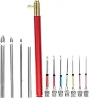 BEBEMOKO 1 Set Punch Needle Tools for DIY Embroidery Craft Kit Includes Scissors Needle Threader Ruler for Cross Stitch Sewing Projects for Personal Professional Use