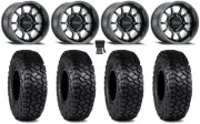 Method 409 15" Wheels Black (4+3) 30" Intersect Tires RZR XP 1000 / PRO XP