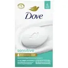 6-Pack~Dove Sensitive Skin Moisturizing Bar Soap, 3.17 OZ, FREE SHIPPING