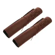 2 Pcs Brush Storage Bag Calligraphy Roll Felt Roll-up Pencil Artist Pouch