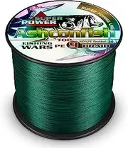 Ashconfish 9 Strands Braided Round Fishing Line 100M/109Yards 15-100LB PE Fishing Wire Paralell Knitting Ultra Strong Braid Fishing String