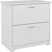 Bush Furniture Cabot 2 Drawer Lateral File Cabinet in White, Home Office Chest for Letter, Legal, and A4-size Document Storage