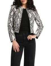 [Marcs] Indy Leather Biker Jacket in Snake