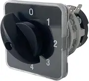 XNWKF YMZ12-20/2 Rotary Cam Switch 0-4 Position 20A 2 Poles 8 Terminals Electrical Changeover Selector Mask Machine LW31