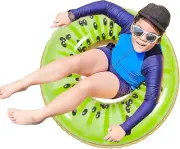 Fruit Floats for Pool - Watermelon Kiwi Orange Lime Swim Tube Raft, Fruit Inf...