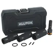 Klutch 1/2in. drive Flip Impact Socket Set, 4 Pcs.