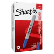 Sharpie Permanent Marker Fine Point 1.0mm Blue Box 12