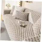 Rabbit Plush Sofa Cover,Non-Slip Faux Fur 1PC/36"x70"/3-seater Sofa Cover Cream