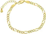 [Generic] 925 Silver Solid, Rope,Herringbone, Curb, Ball Bead,Mariner Chain Anklet for Women