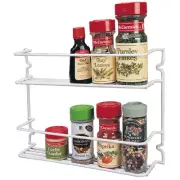 Grayline White Tall Double Shelf Spice Rack 40504 Grayline 40504 030786005043