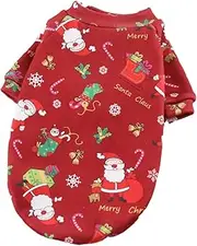 WeiLaiKeQi Dog Christmas Jumper Pet Clothing Comfortable Festive Winter Apparel Christmas Themed Sweater for Training Jogging Cosplay, S