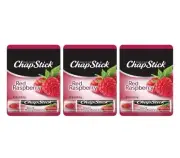 Chapstick Red Raspberry Flavor, Clear New Factory Carded Each (Set Of 3)