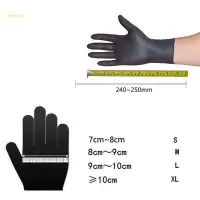 在飛比找Yahoo!奇摩拍賣優惠-pcs 機械手套丁腈手套家用清洗黑色實驗室手套機械摩提夫新款