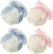 KITANDOVE 4pcs Mini Woven Flower Baskets Decorative Storage Baskets for Flower Organizing Playtime Household Items