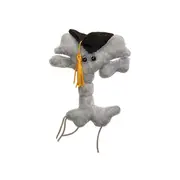 Giant Microbes Graduation Brain Cell Human Biology Plush Stuffed Toy Grey