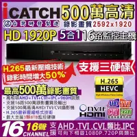 在飛比找Yahoo!奇摩拍賣優惠-iCatch H.265 可取國際 16路16聲 500萬 