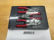 Snap-on Tools USA NEW RED 3pc Soft Grip Slip Joint Pliers Lot Set PL346ACF