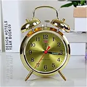 Alarm Clock Bedroom Retro Metal Movement Creative Alarm Clock Watch Mechanical Wake Up Clocks Table Clock Bedside Clock (Size : 12cm) Aqiong