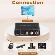 HDMI ARC 3.5mm Converter Adapter Audio Extractor Digital DAC to RCA Coax SPDIFba
