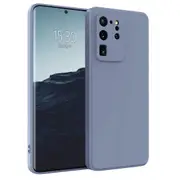 MCC For Samsung Galaxy S20 Ultra Soft Liquid Silicone Shockproof Case Cover G988 [Grey Purple]