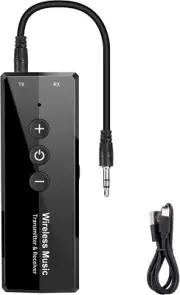 Bluetooth 5.0 Transmitter 3-In-1, Portable Wireless Rechargeable Transmitter Ada