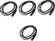 ARTIBETTER 4pcs Audio Cable Microphone Cable Audio Connecting Cables Audio Connect Cable Long Connecting Cable Laptop Audio Adapter Computer Audio Cable Audio Interface XLR Black Abs